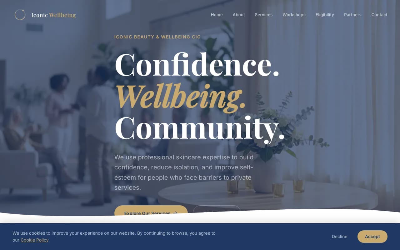 Iconic Wellbeing website by Pixel Pulse