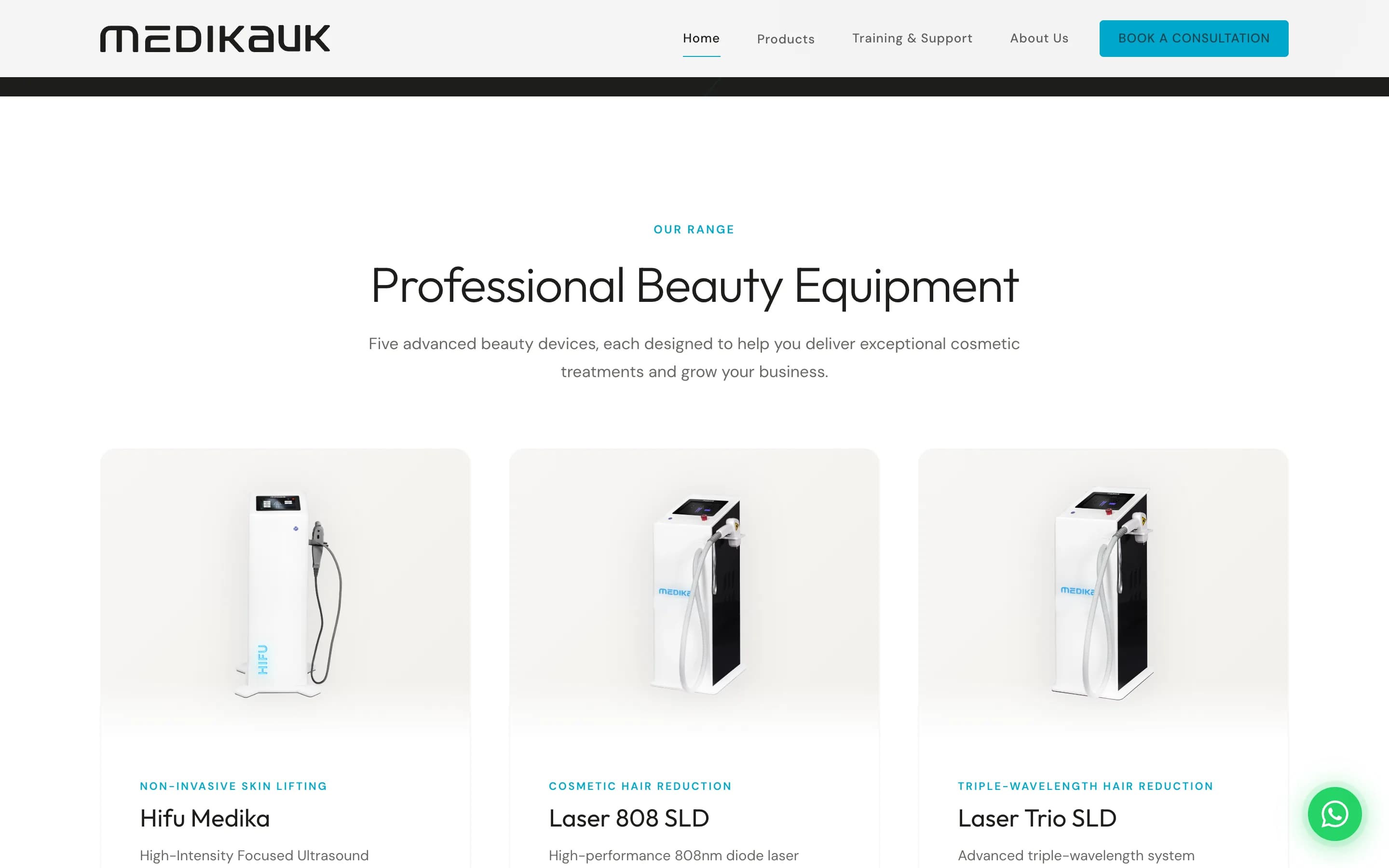 Medika UK website by Pixel Pulse